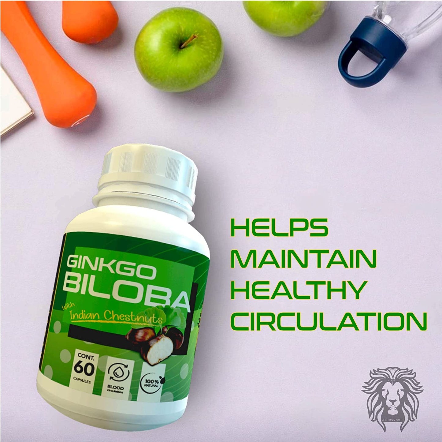 Ginkgo Biloba & Horse Chestnut | 60 Capsules x 500mg, Brain Supplement, Memory Support Supplement