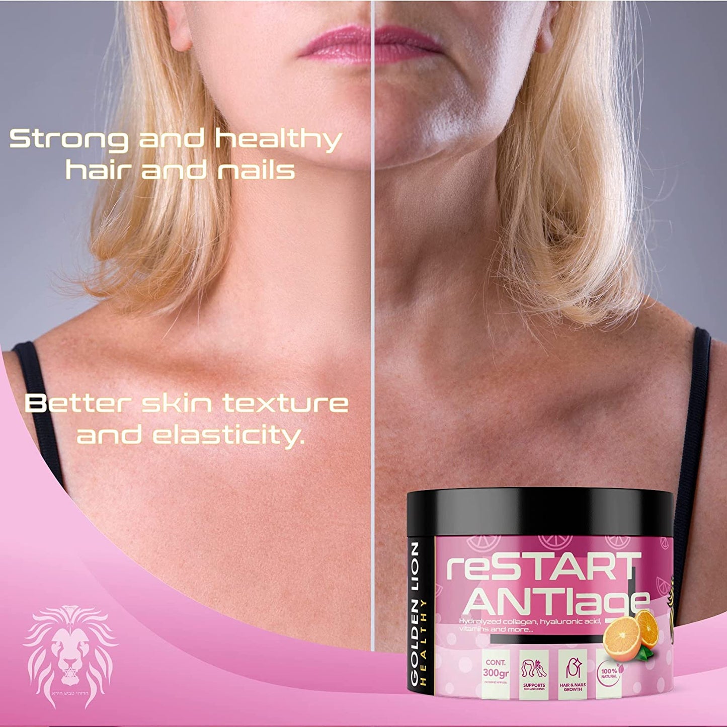 reSTART ANTIage | Colágeno Hidrolizado, Ácido Hialurónico y Vitamina C.